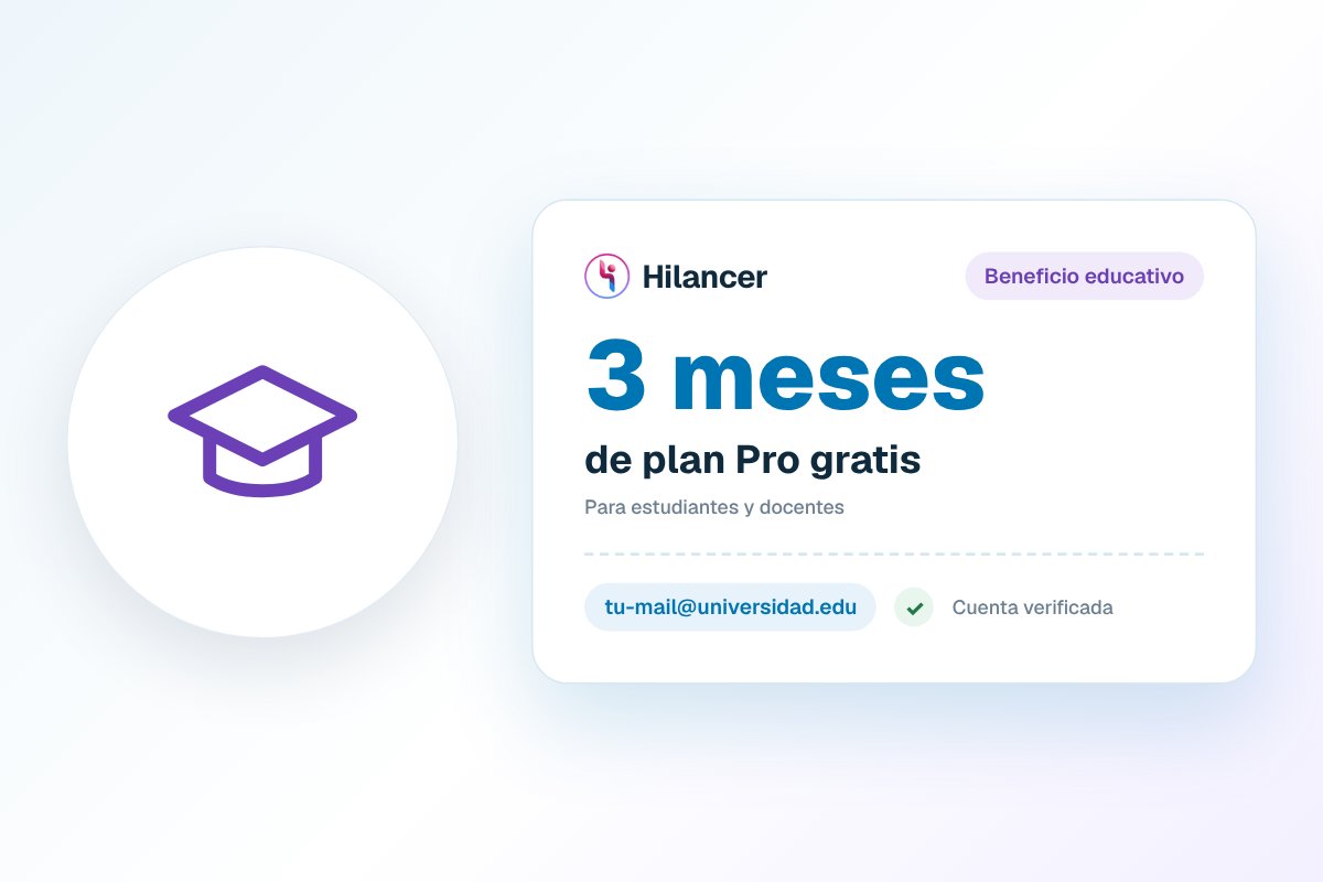 Beneficio educativo: 3 meses gratis de Hilancer Pro