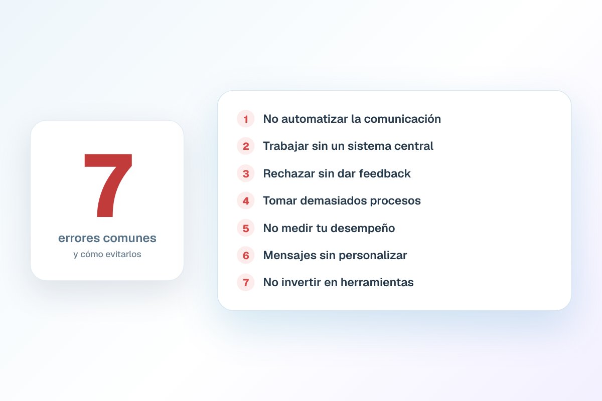 7 Errores comunes que cometen los recruiters freelance (y cómo evitarlos)