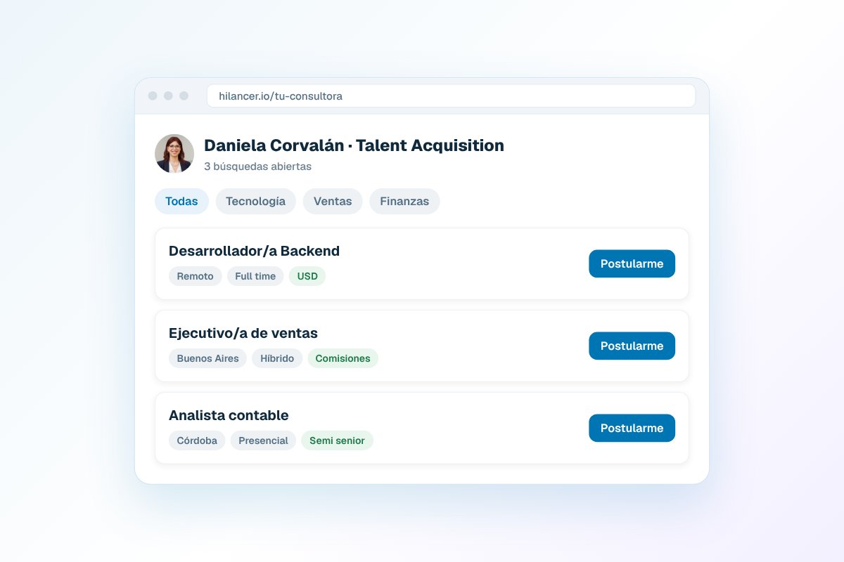 Página de empleos propia para reclutadores y consultoras